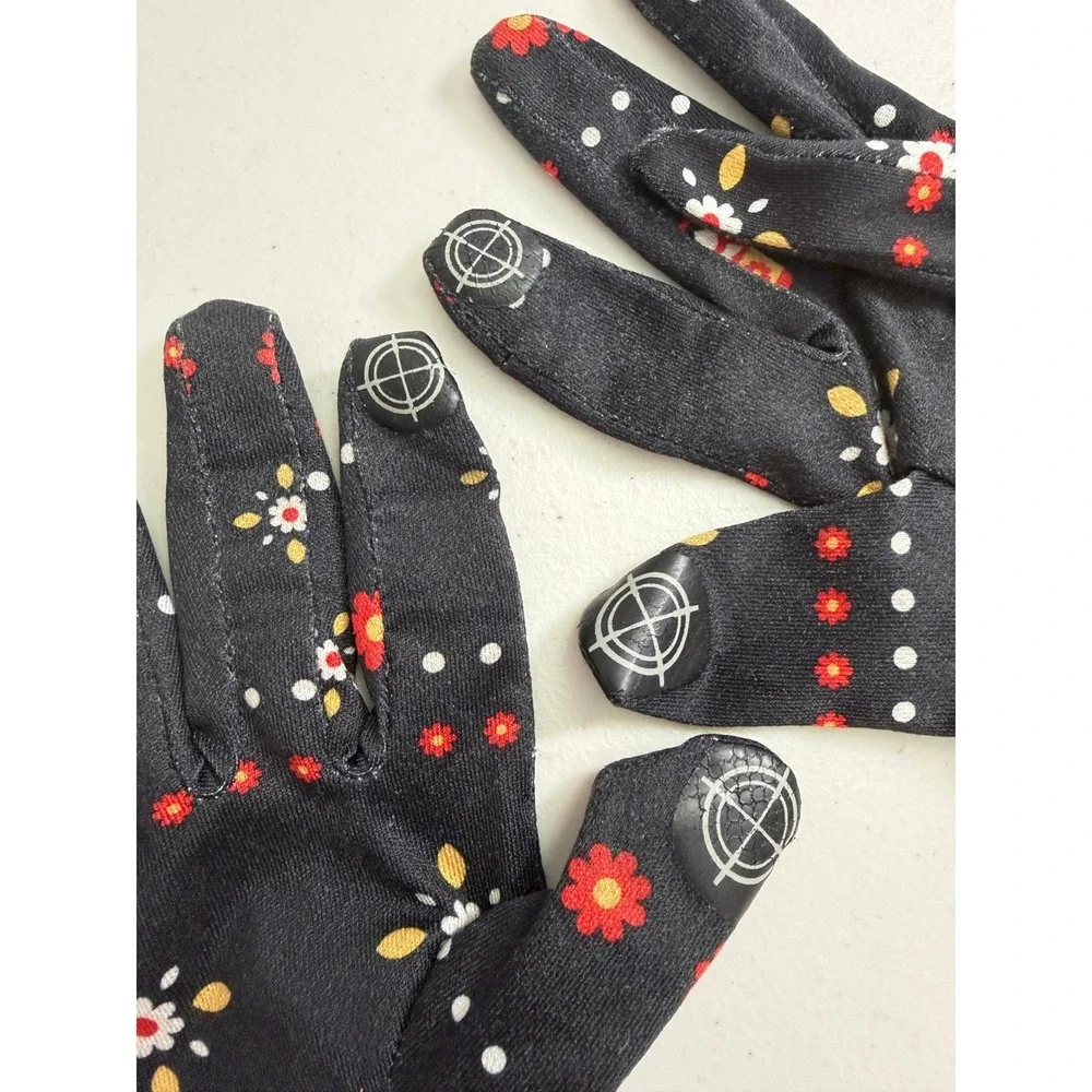 Burton Screen Grab Liner Gloves M/L Black Floral Matryoshka Doll